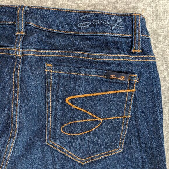 Seven7 Flare Flared Jeans Women‎ Size 8 Blue Stretch - Picture 9 of 16